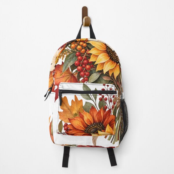 Item preview, Autumn Watercolor Floral Bouquet – Fall Sunflowers and Maple Leaves designed and sold by suthee navakul.