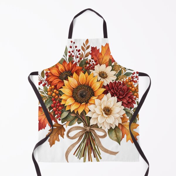 Item preview, Autumn Watercolor Floral Bouquet – Fall Sunflowers and Maple Leaves designed and sold by suthee navakul.