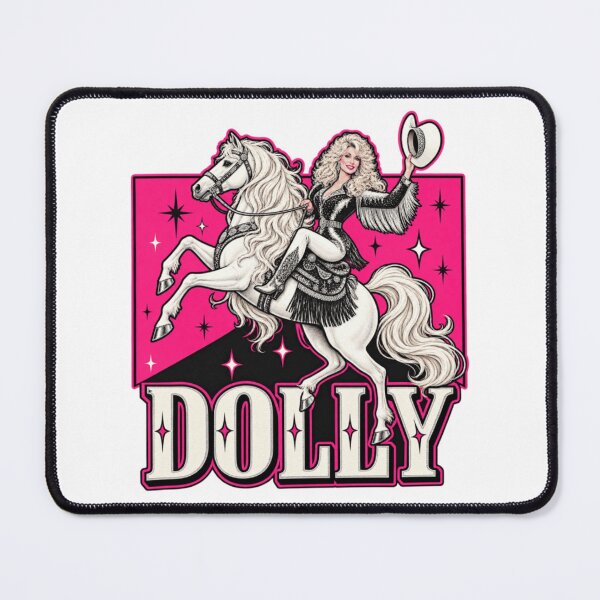 Item preview, Dolly Parton Cowgirl Horse Retro Design designed and sold by Beverly Newman.