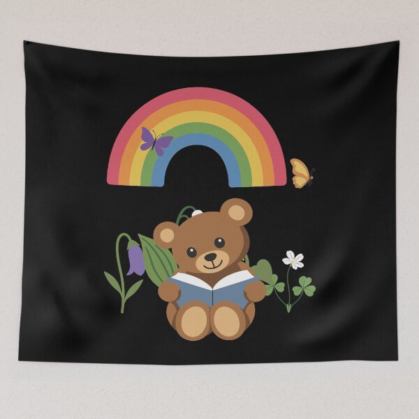 Item preview, Reading Teddy Bear · Garden · Butterfly · Flowers designed and sold by Sir-Freaky.