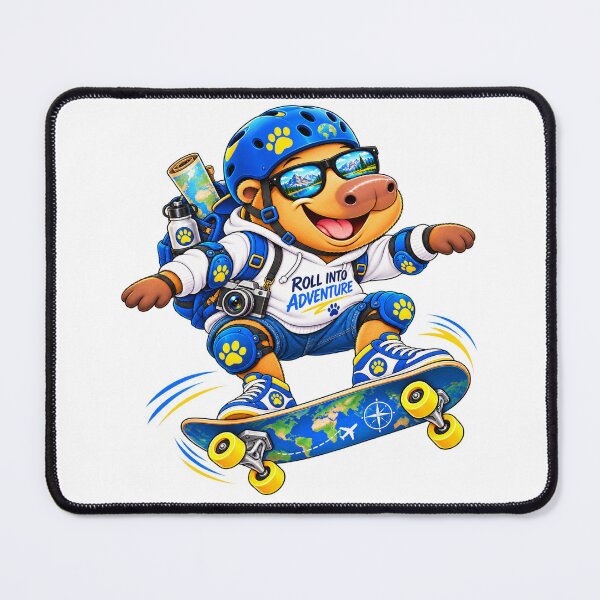 Item preview, Cute Skater Capybara – Roll Into Adventure Skateboard designed and sold by CapybaraTravels.