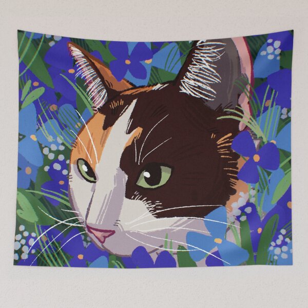 Item preview, Flowery Cat designed and sold by lindepet.