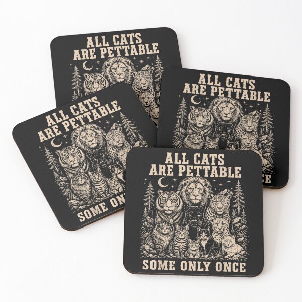 Item preview, Vintage All Cats are Pettable Some Only Once  designed and sold by DuduMissing.