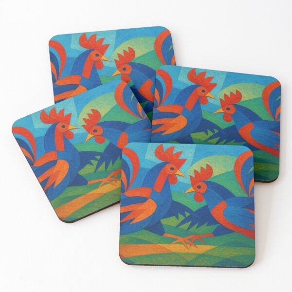 Item preview, Cockfighting – Fighting Roosters Illustration. designed and sold by GalleryKauffeld.