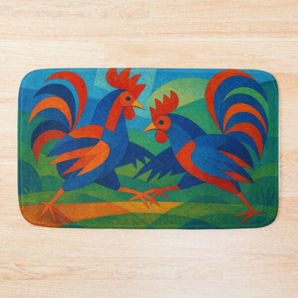 Item preview, Cockfighting – Fighting Roosters Illustration. designed and sold by GalleryKauffeld.