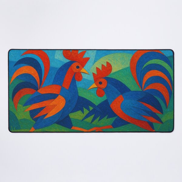 Item preview, Cockfighting – Fighting Roosters Illustration. designed and sold by GalleryKauffeld.