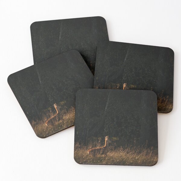 Item preview, Moody Roe Deer Meadow Forest Edge Sunset Wildlife Photography designed and sold by wildsilencee.