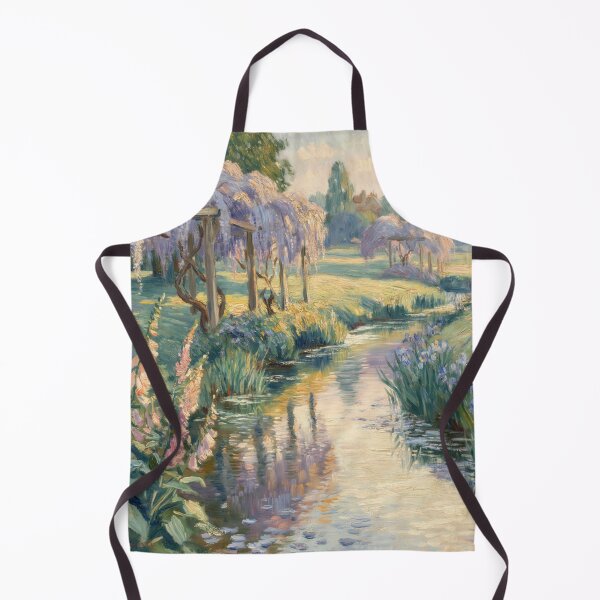 Item preview, Monet Style Wisteria River Painting Impressionist French Garden Wall Art designed and sold by Tamas Das.