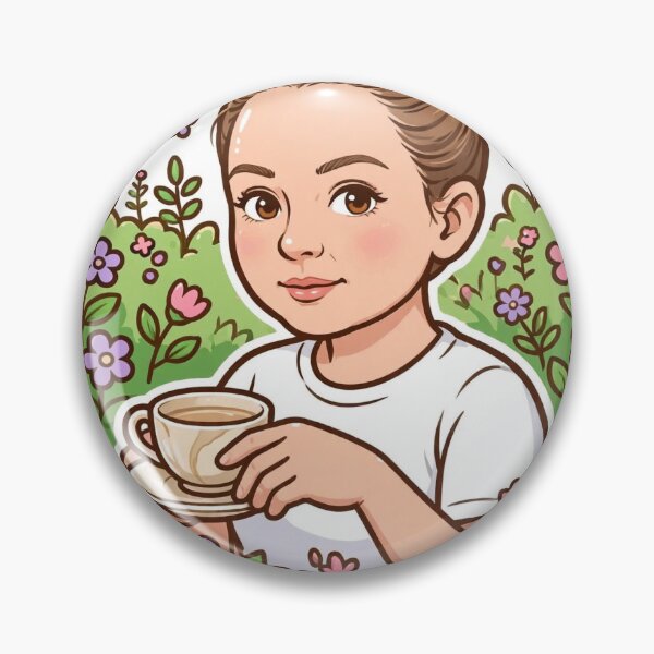 Item preview, LISA - Personalized Name Sticker - Garden Tea Time designed and sold by jitrom.