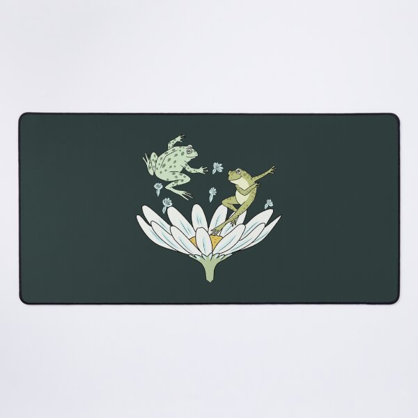 Item preview, Frog Couple Dancing on Daisy Flower Cottagecore Art designed and sold by LeshanArt.