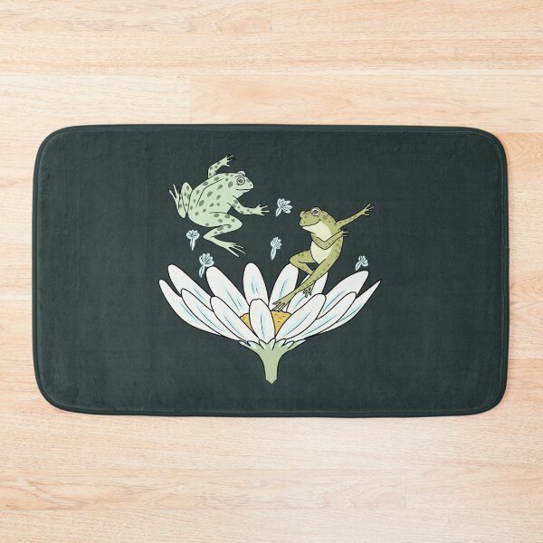 Item preview, Frog Couple Dancing on Daisy Flower Cottagecore Art designed and sold by LeshanArt.