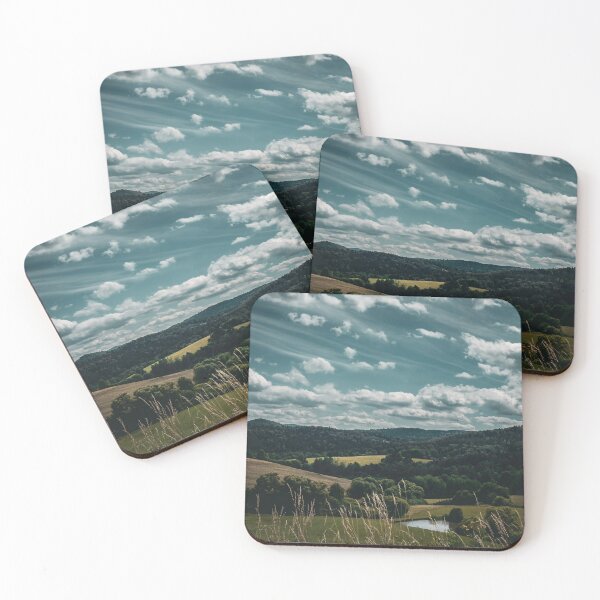 Item preview, Moody Rolling Hills Lake Cloudy Sky Countryside Landscape Photography designed and sold by wildsilencee.