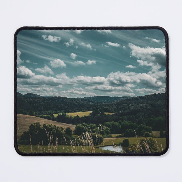 Item preview, Moody Rolling Hills Lake Cloudy Sky Countryside Landscape Photography designed and sold by wildsilencee.