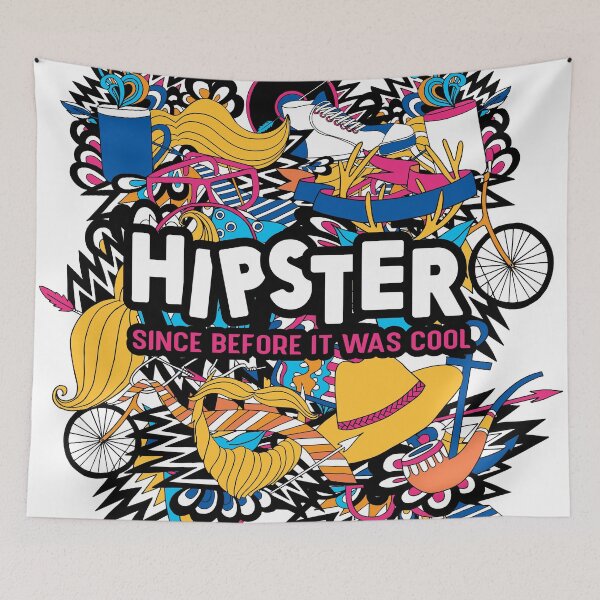 Item preview, The Ultimate Hipster Culture Doodle Art & Slogan Graphic Tee designed and sold by Minem39.