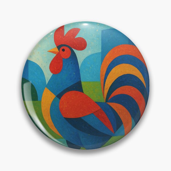 Item preview, Colourful Rooster - a Geometric illustration. designed and sold by GalleryKauffeld.