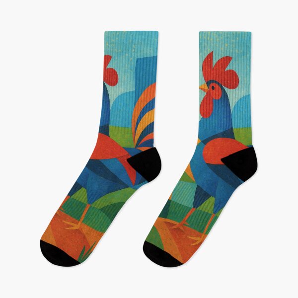 Item preview, Colourful Rooster - a Geometric illustration. designed and sold by GalleryKauffeld.
