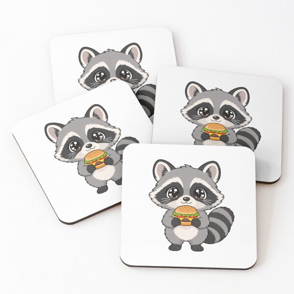Item preview, Cute Kawaii Raccoon With Burger designed and sold by Eternalski.