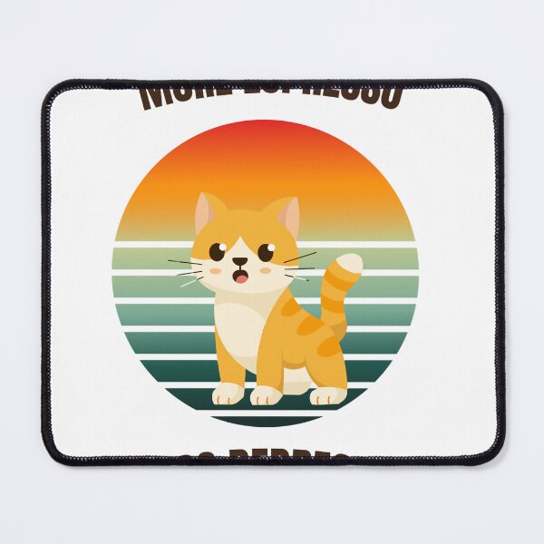 Item preview, More Espresso Less Depresso Funny Cat Retro Sunset designed and sold by CreativeOlga.