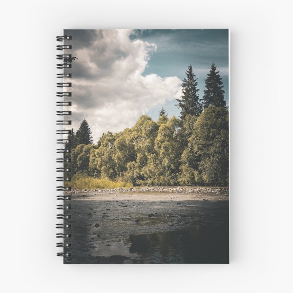 Item preview, Moody Mountain River Forest Cloudy Landscape Photography designed and sold by wildsilencee.