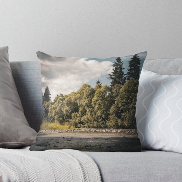 Item preview, Moody Mountain River Forest Cloudy Landscape Photography designed and sold by wildsilencee.