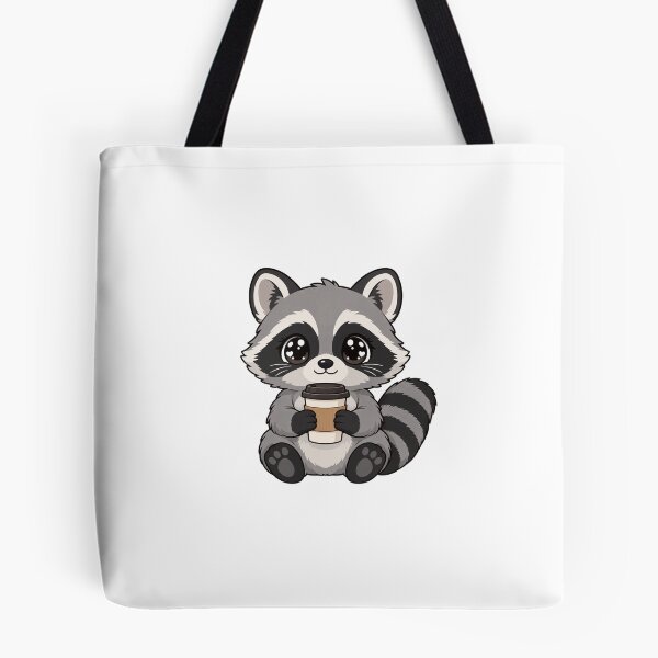 Item preview, Lindo mapache kawaii con café designed and sold by Eternalski.