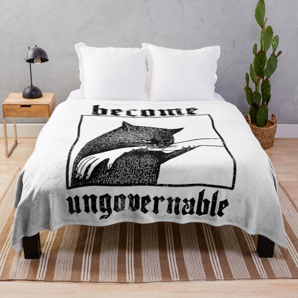 Item preview, Become Ungovernable Black Cat Biting Hand Funny Meme Cats  designed and sold by cakematel.