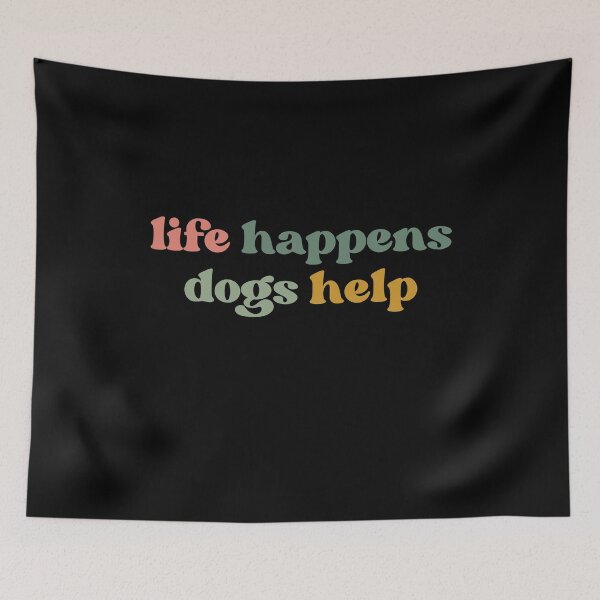 Item preview, Life Happens Dogs Help T-Shirt, Funny Dog Lover Women's Tee, Pet Therapy Gift, Puppy Love Graphic  designed and sold by faridman.
