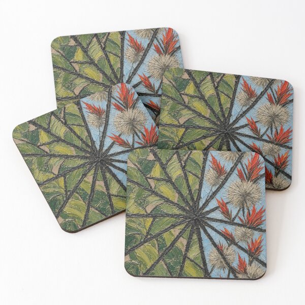 Item preview, "Stained glass window: leaves and thistles" designed and sold by heliovers.