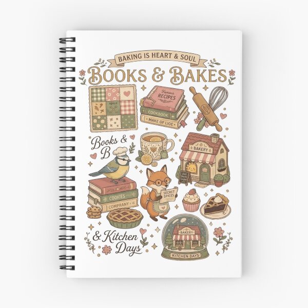 Item preview, Books & Bakes - Cozy Cottagecore Baking & Reading T-Shirt designed and sold by designwiss.
