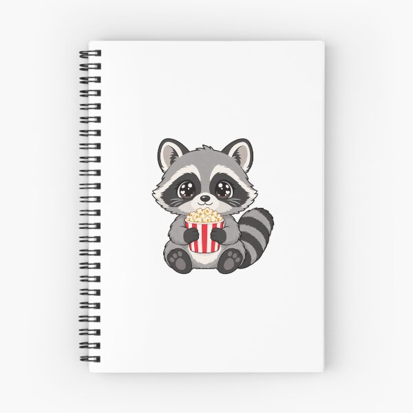 Item preview, Cute Kawaii Raccoon With Popcorn designed and sold by Eternalski.