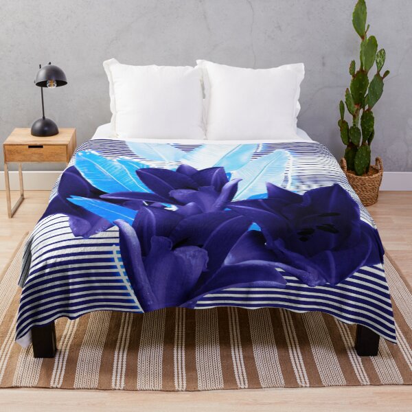 Item preview, Lily Flower on Stripes Floral Art  designed and sold by Dahneray1.
