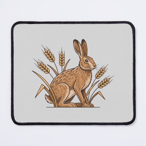 Item preview, Golden Hare Among Wheat Stalks Illustration designed and sold by hattie's.