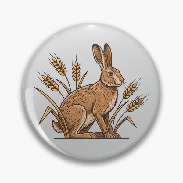 Item preview, Golden Hare Among Wheat Stalks Illustration designed and sold by hattie's.