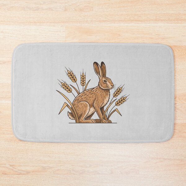 Item preview, Golden Hare Among Wheat Stalks Illustration designed and sold by hattie's.