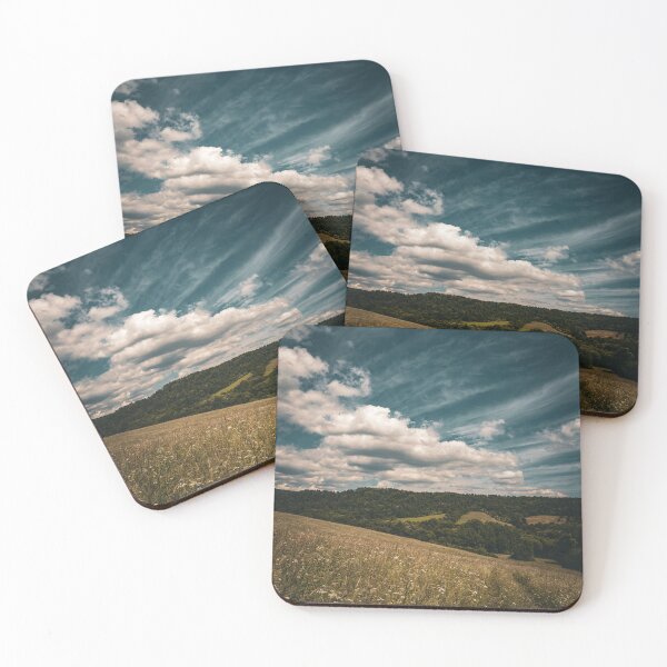 Item preview, Moody Meadow Rolling Hills Cloudy Countryside Landscape Photography designed and sold by wildsilencee.