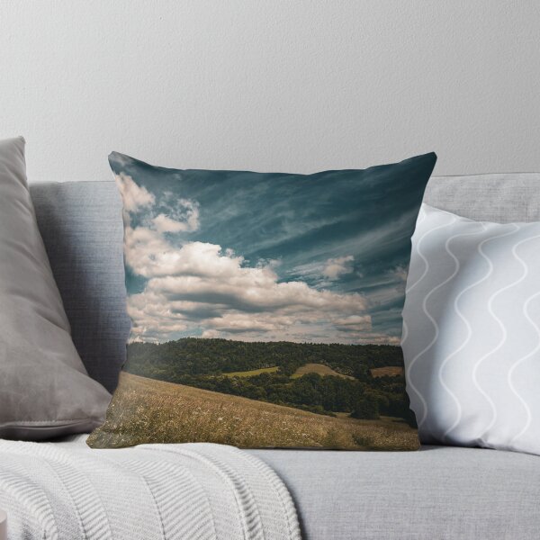Item preview, Moody Meadow Rolling Hills Cloudy Countryside Landscape Photography designed and sold by wildsilencee.