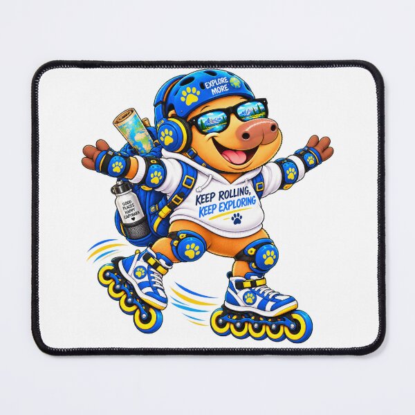 Item preview, Cute Roller Skating Capybara – Keep Rolling Keep Exploring designed and sold by CapybaraTravels.