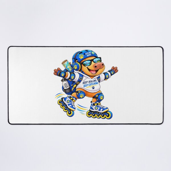 Item preview, Cute Roller Skating Capybara – Keep Rolling Keep Exploring designed and sold by CapybaraTravels.