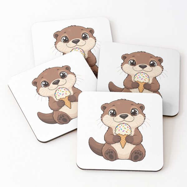 Item preview, Cute Kawaii Otter With Ice Cream designed and sold by Eternalski.