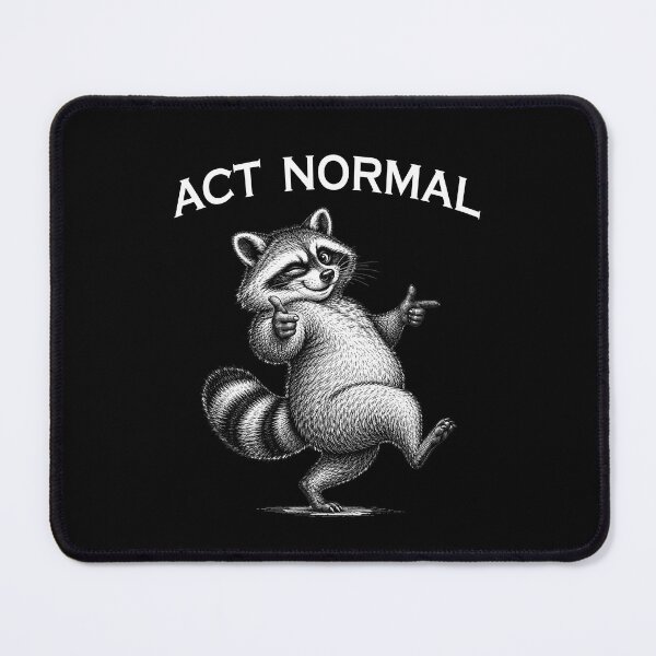 Item preview, Act Normal – Funny Chaotic Raccoon designed and sold by Lichtisign.