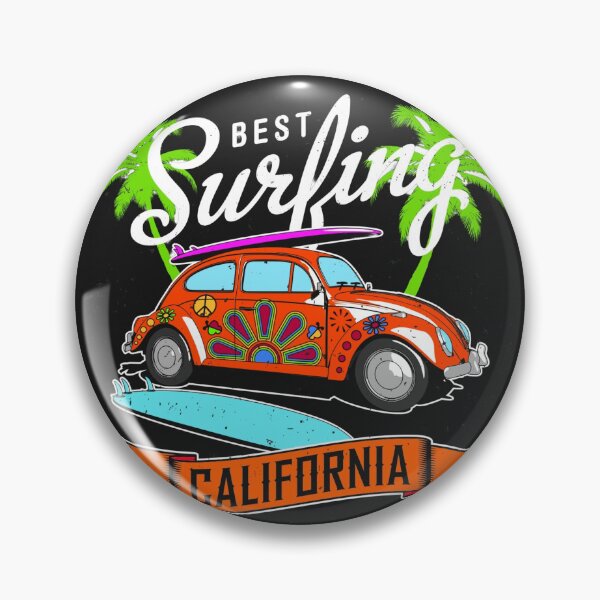 Item preview, Retro California Surfing Van Art | 70s Floral Hippie Surf Bug  designed and sold by Creatby7030.