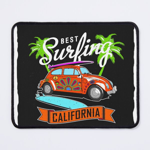 Item preview, Retro California Surfing Van Art | 70s Floral Hippie Surf Bug designed and sold by Creatby7030.