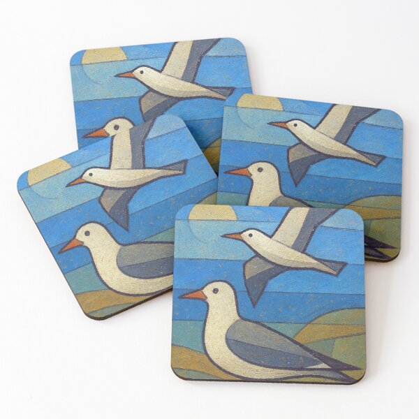 Item preview, Seagulls in nature - a Geometric illustration. designed and sold by GalleryKauffeld.