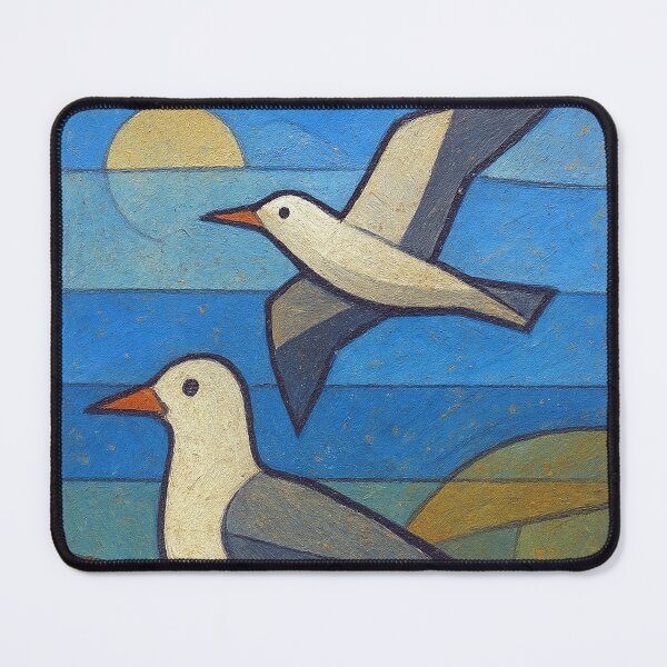 Item preview, Seagulls in nature - a Geometric illustration. designed and sold by GalleryKauffeld.