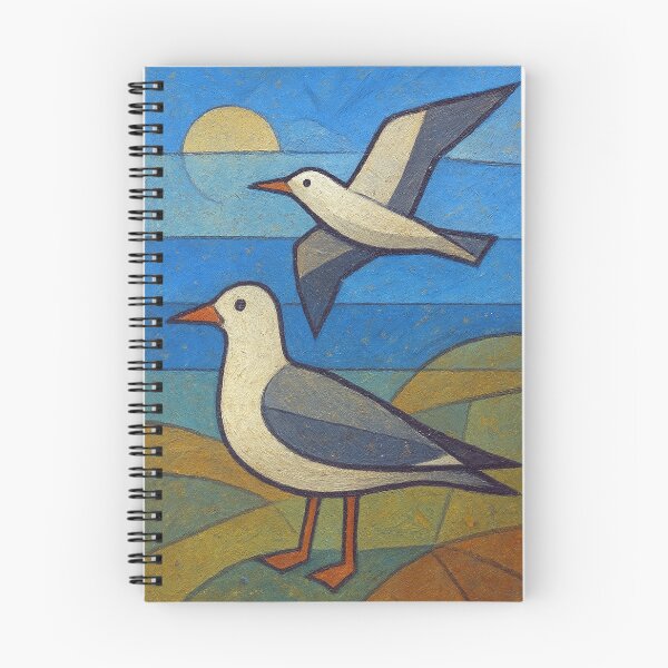 Item preview, Seagulls in nature - a Geometric illustration. designed and sold by GalleryKauffeld.
