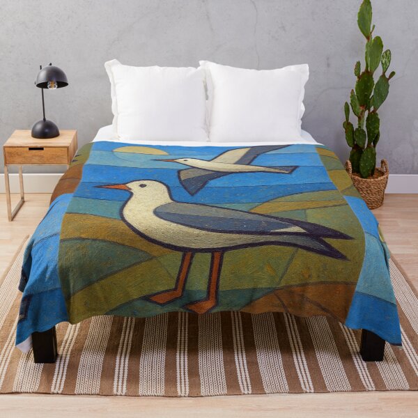 Item preview, Seagulls in nature - a Geometric illustration. designed and sold by GalleryKauffeld.