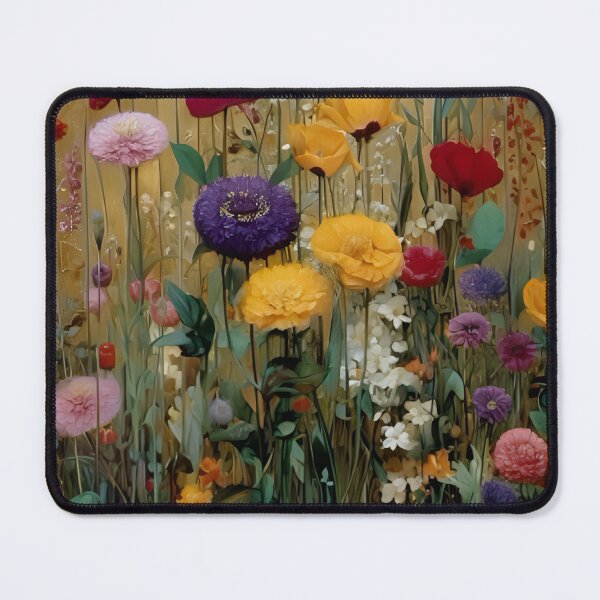 Item preview, Gustav Klimt Flower Garden Vivid Seamless Flowers Vintage Floral Patterns Digital Art Illustration designed and sold by Matt_Smith.