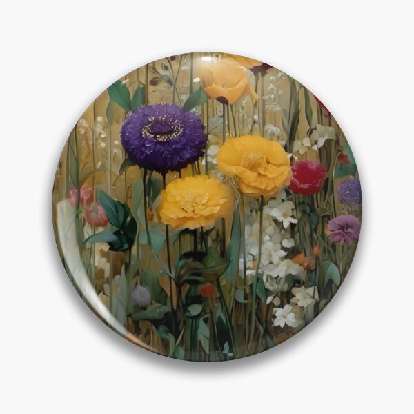 Item preview, Gustav Klimt Flower Garden Vivid Seamless Flowers Vintage Floral Patterns Digital Art Illustration designed and sold by Matt_Smith.