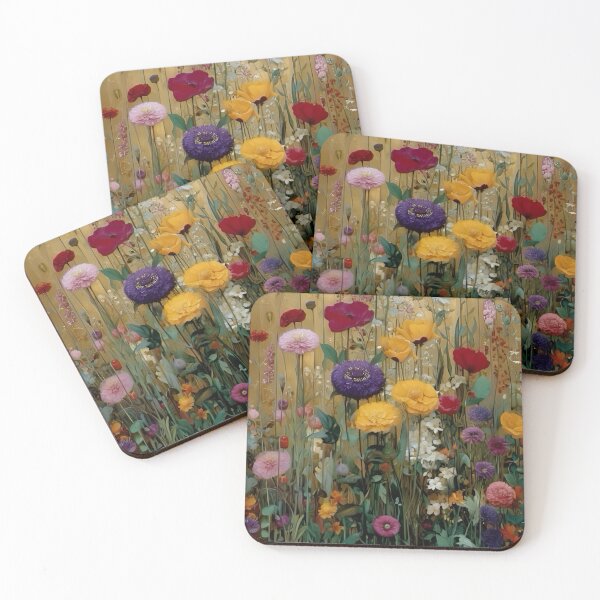 Item preview, Gustav Klimt Flower Garden Vivid Seamless Flowers Vintage Floral Patterns Digital Art Illustration designed and sold by Matt_Smith.