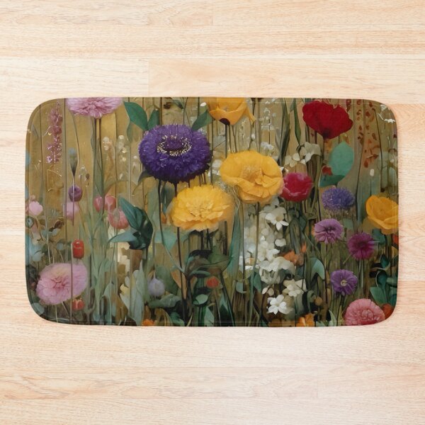 Item preview, Gustav Klimt Flower Garden Vivid Seamless Flowers Vintage Floral Patterns Digital Art Illustration designed and sold by Matt_Smith.